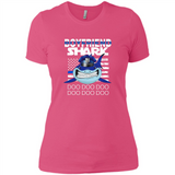 Police boyfriend Shark Blue Line Tee
