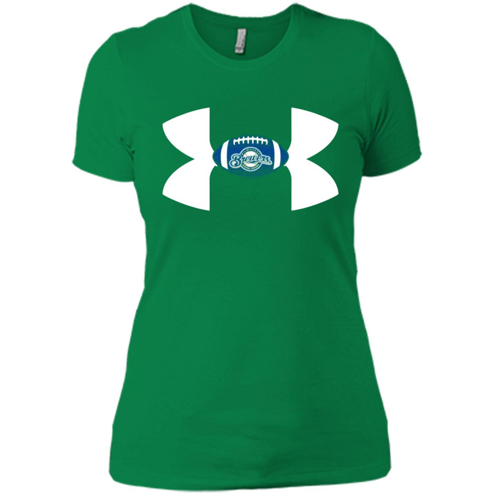 Milwaukee Brewers Under Armour Logo - Ladies' Boyfriend T-Shirt