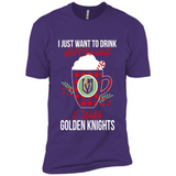 I Just Want To Drink Hot Chocolate & Watch Vegas Golden Knights Ugly Christmas Sweater PINGPONG