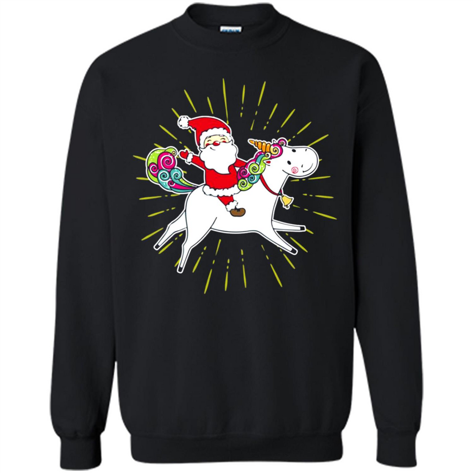 Unicorn And Santa Christmas - Sweatshirt