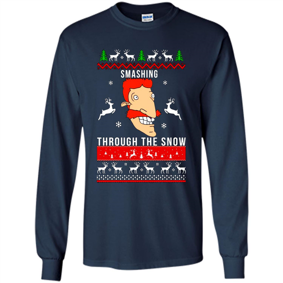 Nigel Thornberry Smashing through the snow Christmas sweatshirt PINGPONG