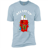 Peanuts By Schulz Snoopy Young Men_s Christmas SweatShirt - Premium Short Sleeve T-Shirt