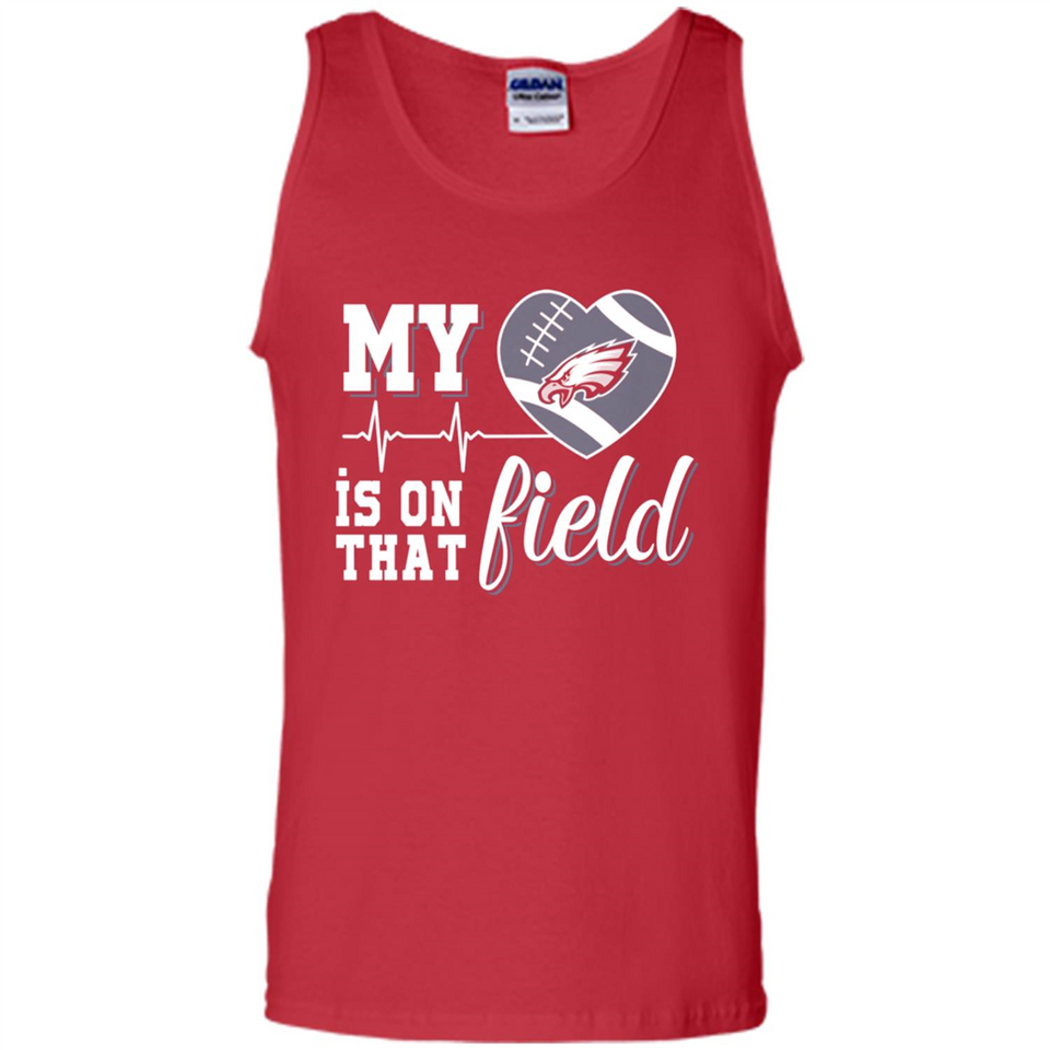Philadelphia Eagles Football My Heart is on that Field - Tank Top