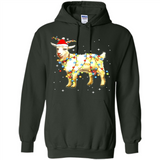Christmas Lights Goat Wearing Santa Hat Funny Xmas - Hoodie