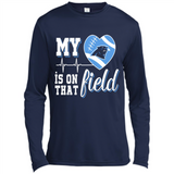 Carolina Panthers Football My Heart is on that Field - Canvas Long Sleeve T-Shirt