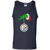 Fantastic Pittsburgh Steelers Glitter Grinch Monogram Ornament Christmas Gift - Tank Top