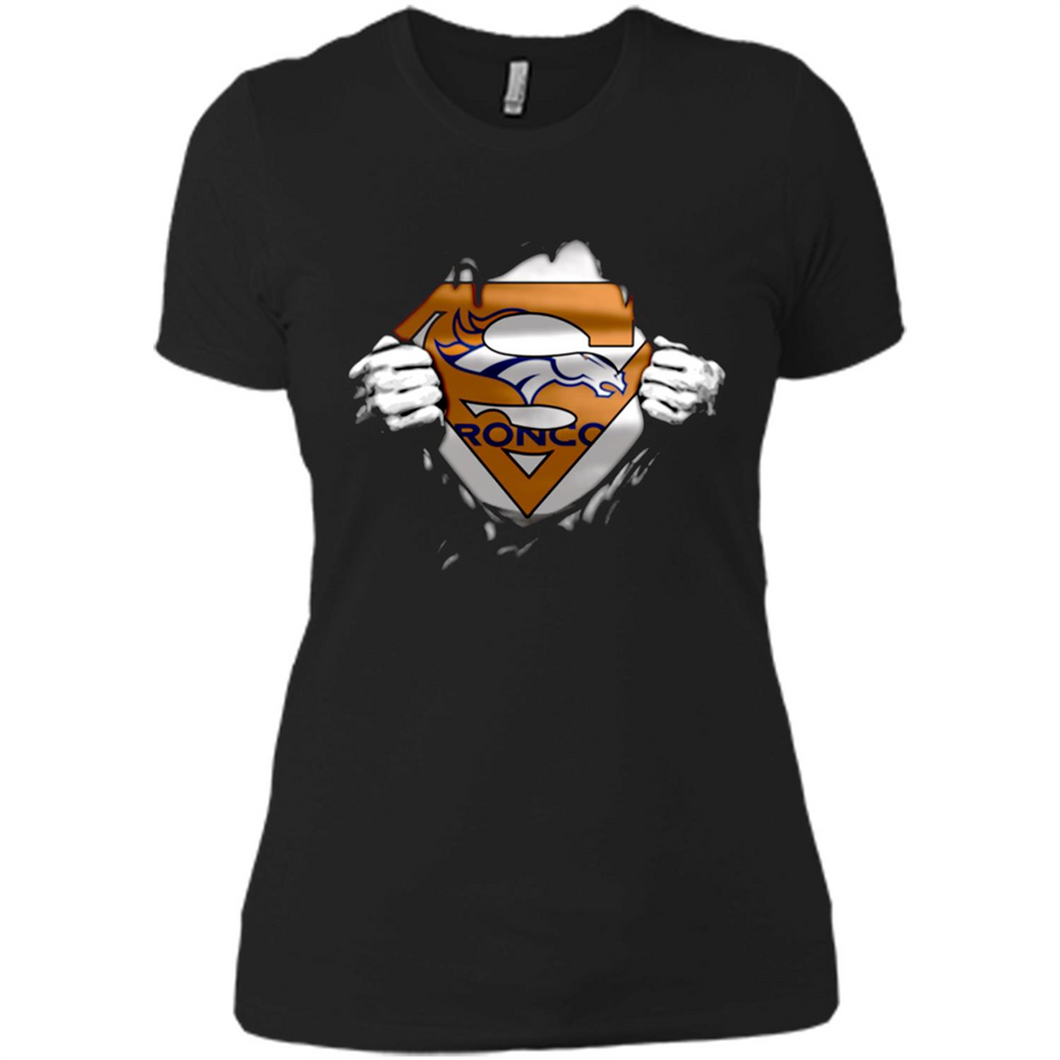 Denver Broncos And Superman Fans - Ladies' Boyfriend T-Shirt