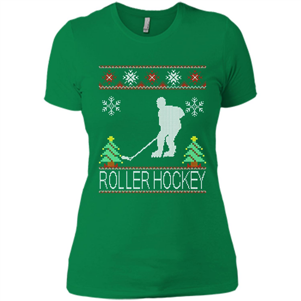 roller hockey Christmas ugly