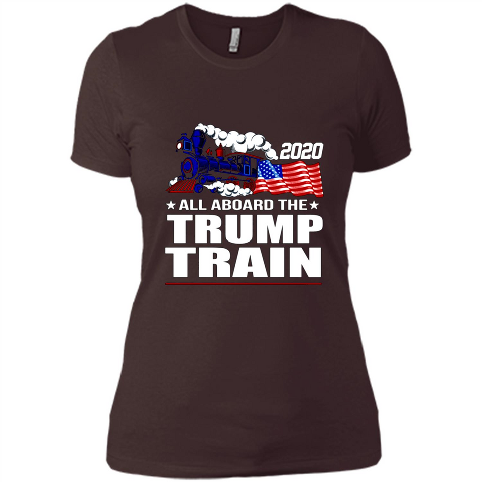 All Board The Trump Train 2020 Patriotic U.S Flag pingpong - Ladies' Boyfriend T-Shirt