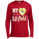 Seattle Seahawks Football My Heart is on that Field - Canvas Long Sleeve T-Shirt