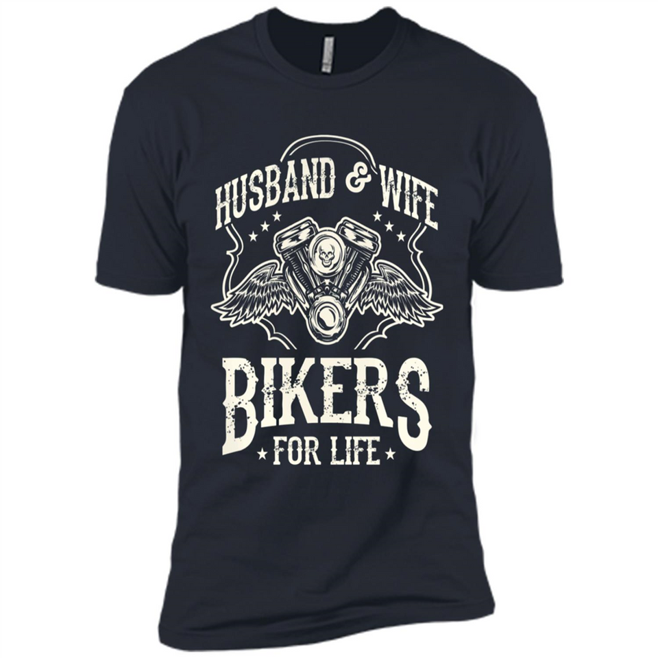 Husband & Wife Biker For Life Couple