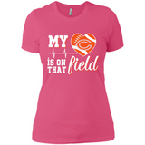 Chicago Bears Football My Heart is on that Field - Ladies' Boyfriend T-Shirt
