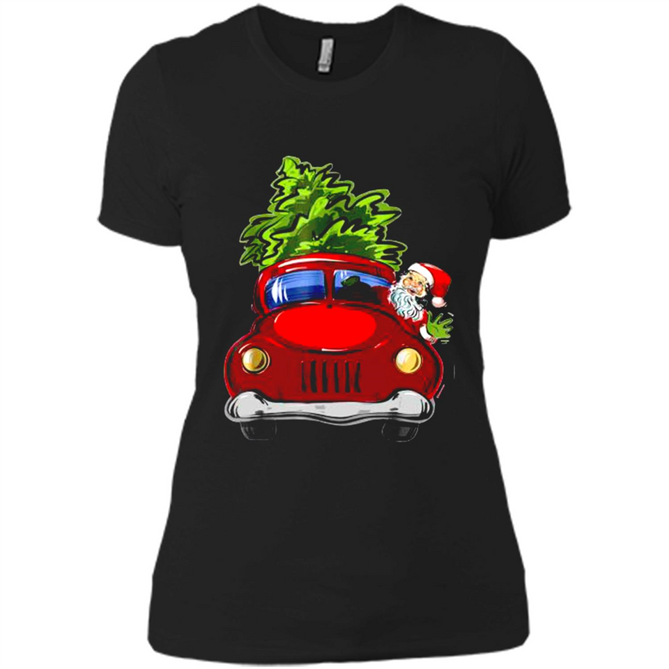 Vintage Santa red Truck Christmas Tree PINGPONG