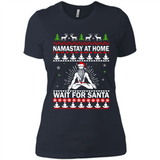 Namastay at home and wait for Santa Christmas - Ladies' Boyfriend T-Shirt