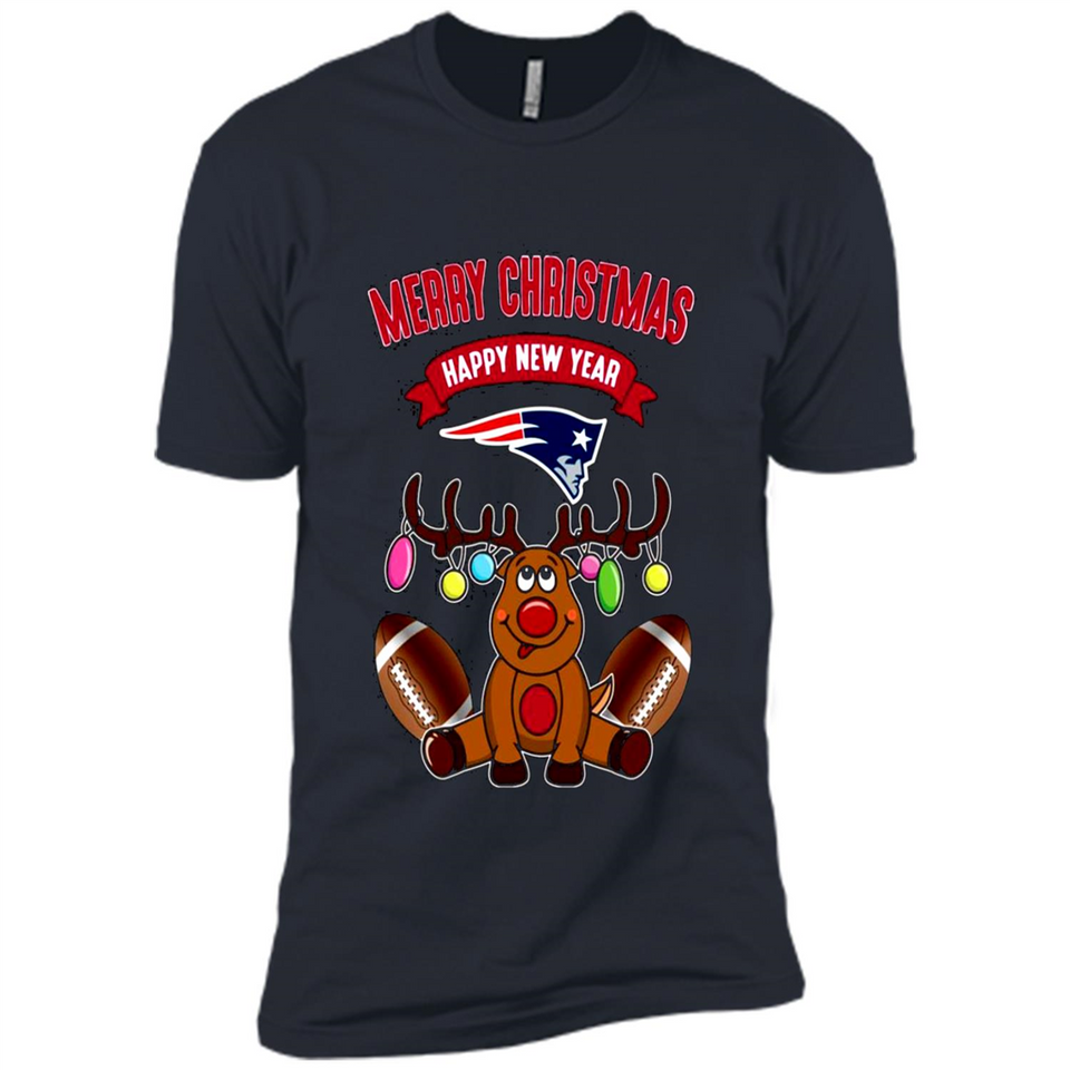 New England Patriots NFL Reindeer Funny Merry Christmas And Happy New Year