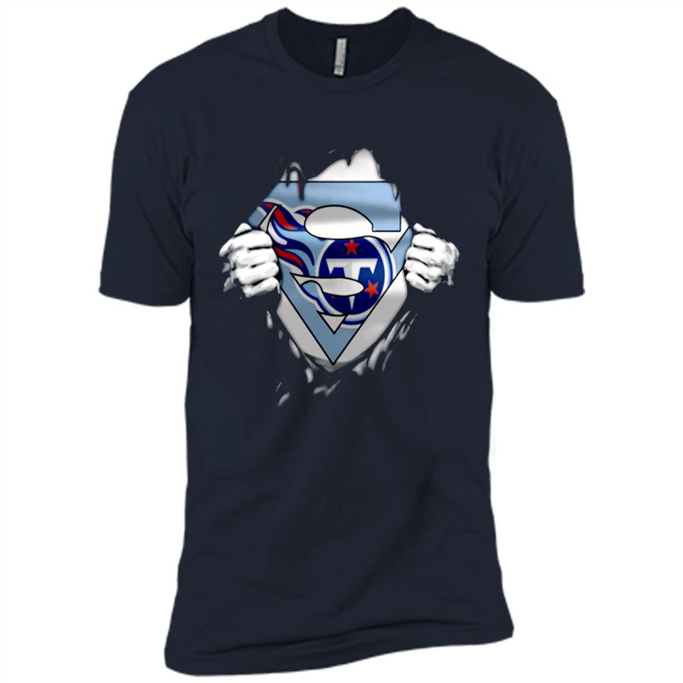 Tennessee Titans And Superman Fans - Premium Short Sleeve T-Shirt