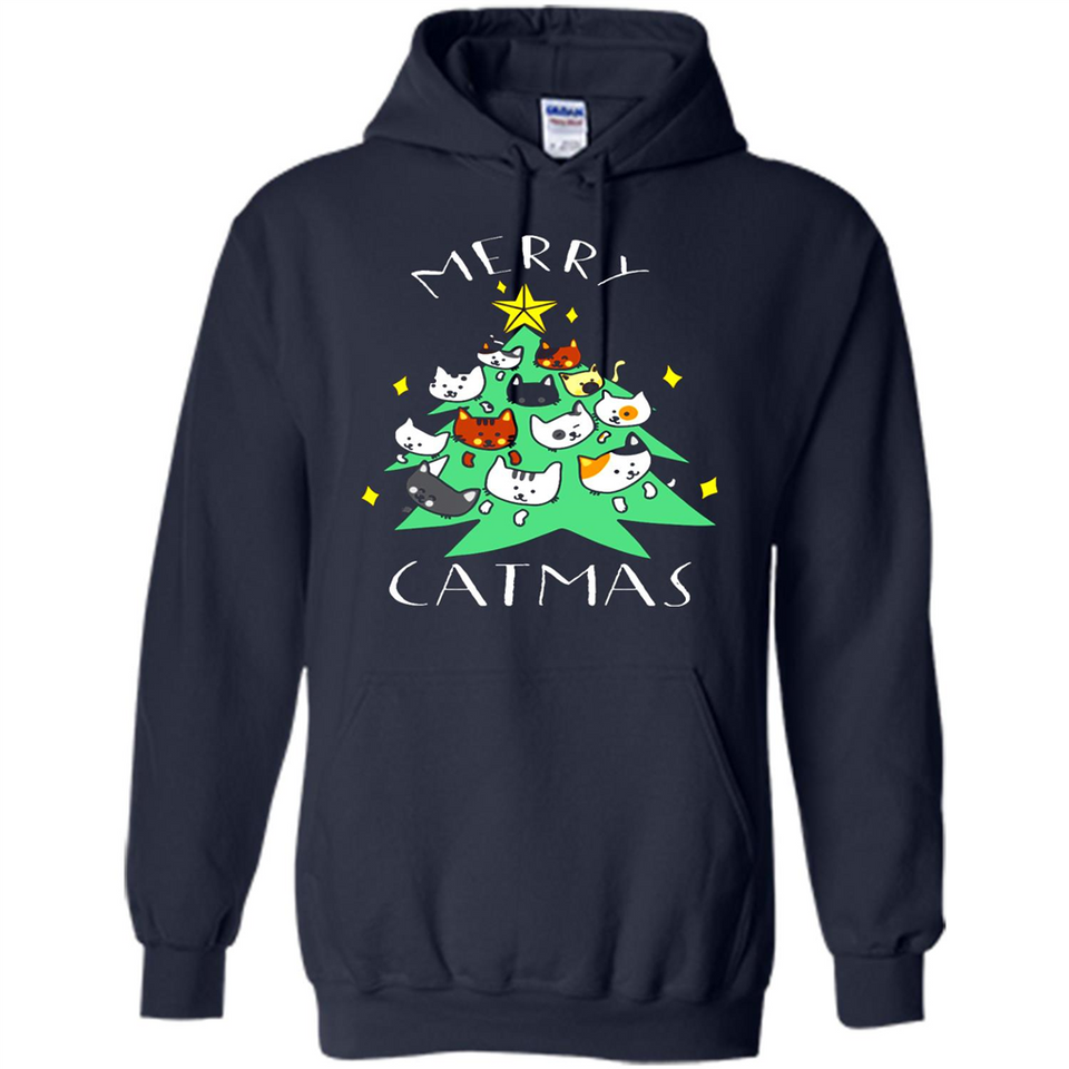Merry Catmas Funny Cool Christmas Mug PINGPONG - Hoodie