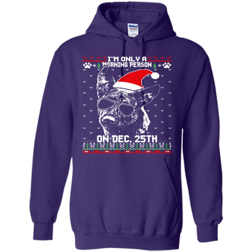 Morning Person Dutch Shepherd Funny Xmas - Hoodie