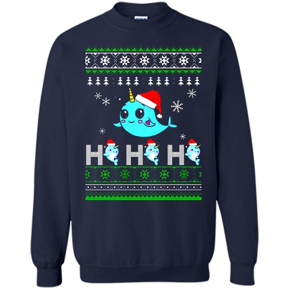 Narwhal christmas sweatshirt hoodie long PINGPONG - Sweatshirt