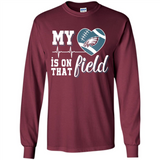 Philadelphia Eagles Football My Heart is on that Field - Long Sleeve T-Shirt