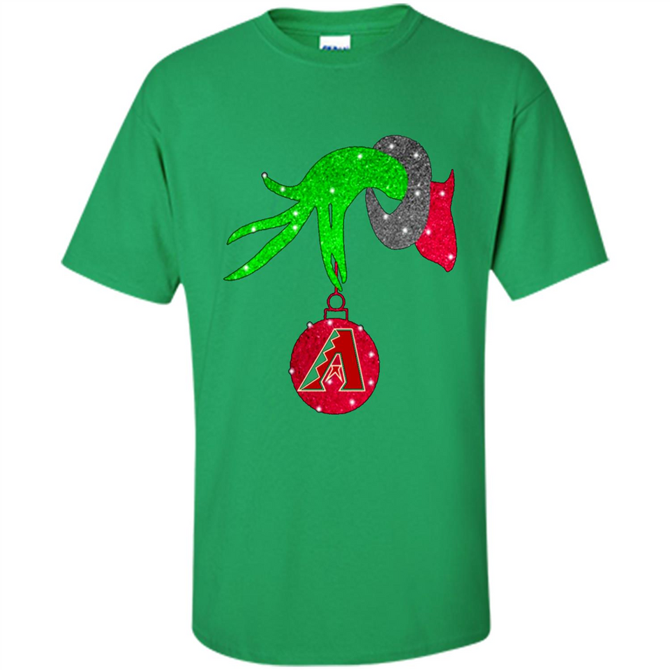 GRINCH HAND HOLDING ARIZONA DIAMONDBACKS GLITTER CHRISTMAS PINGPONG