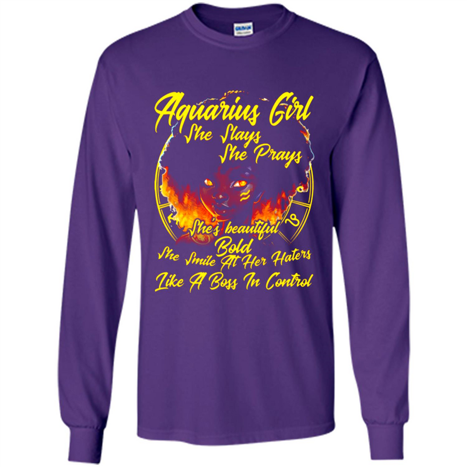 Aquarius Girl She Slays She Prays Zodiac Sign PINGPONG