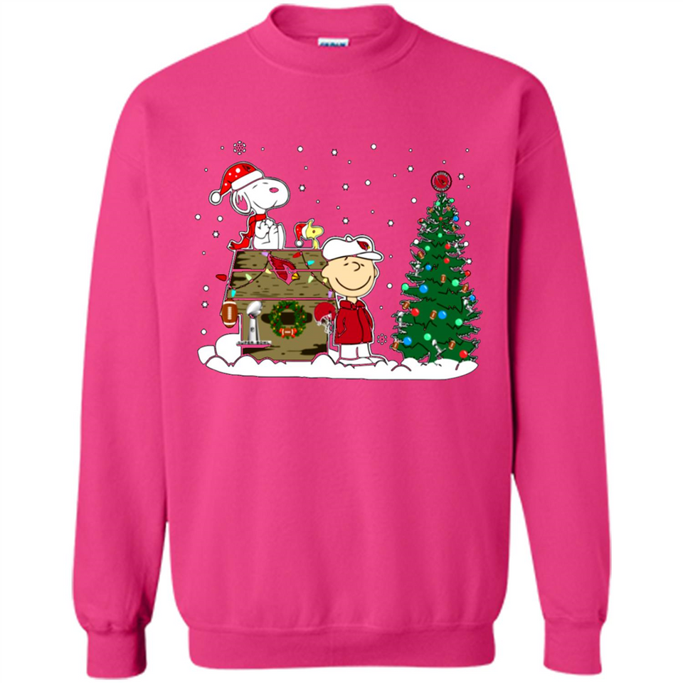 Arizona Cardinals Snoopy The Peanuts Movie Christmas Football Super Bowl pingpong - Sweatshirt
