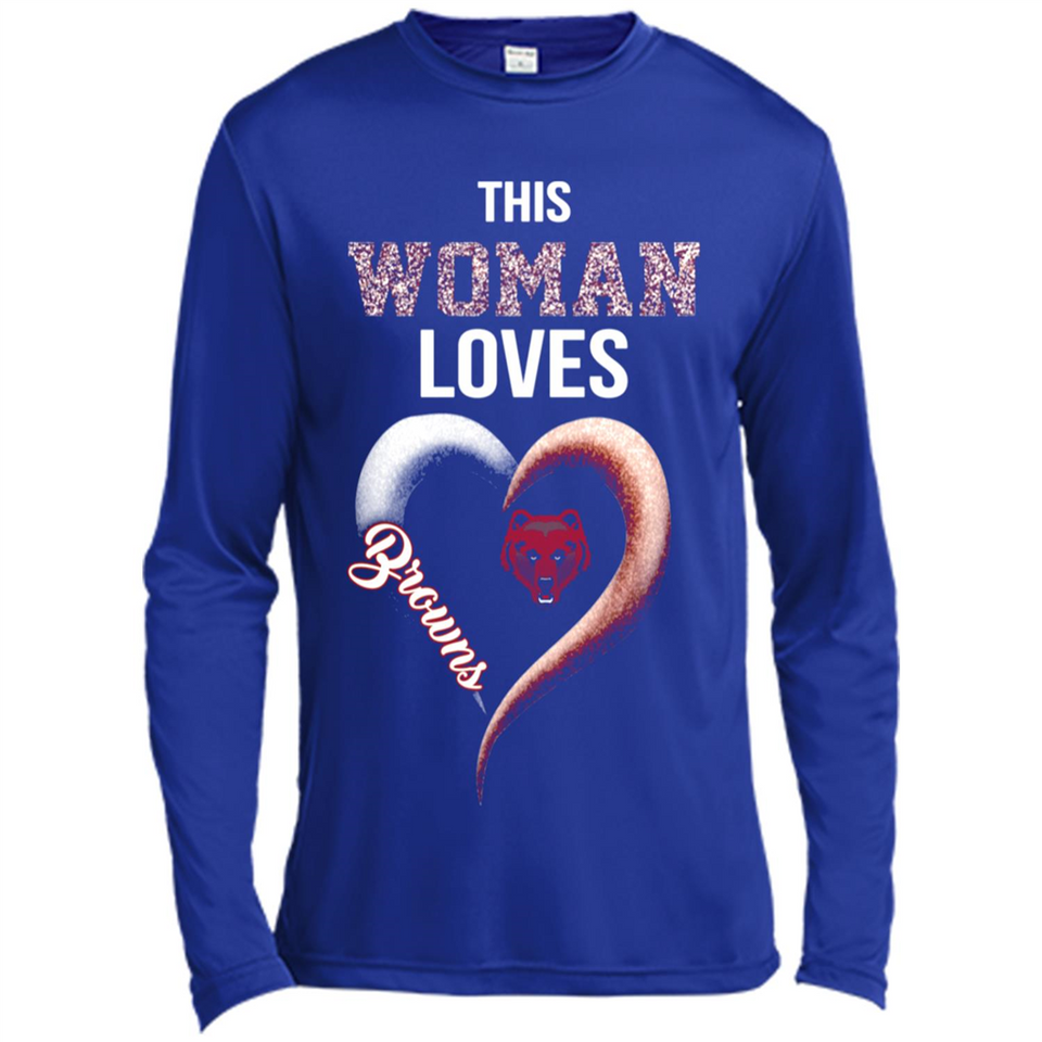 This Woman love Browns NFL football team - Canvas Long Sleeve T-Shirt