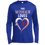 This Woman love Browns NFL football team - Canvas Long Sleeve T-Shirt