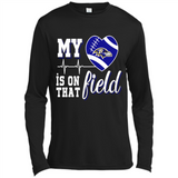 Baltimore Ravens Football My Heart is on that Field - Canvas Long Sleeve T-Shirt