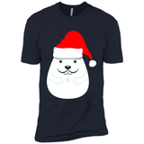 Funny Hamster Christmas t-shirt Santa Hat - Premium Short Sleeve T-Shirt