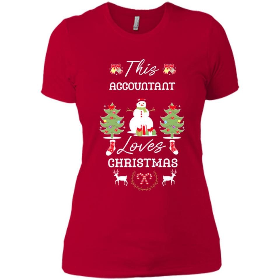 This Accountant Loves Christmas Tree Shirt with Snowman