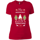 This Accountant Loves Christmas Tree Shirt with Snowman