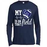 Dallas Cowboys Football My Heart is on that Field - Canvas Long Sleeve T-Shirt