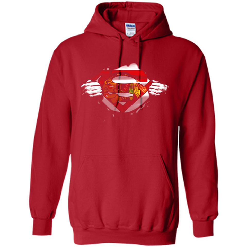 Chicago Blackhawks And Superman Fans - Hoodie