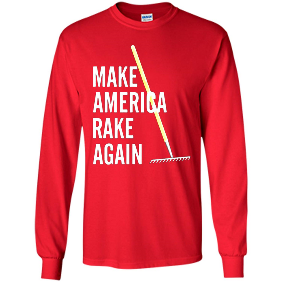 Make America Rake Again California Fires Paradise Youth T-Shirt PINGPONG - Long Sleeve T-Shirt