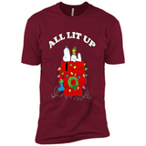 Peanuts By Schulz Snoopy Young Men_s Christmas - Premium Short Sleeve T-Shirt