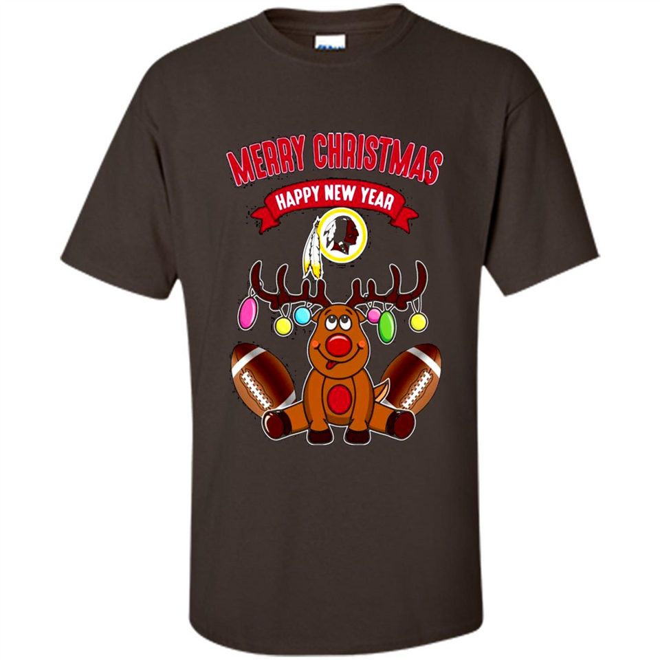 Washington Redskins NFL Reindeer Funny Merry Christmas And Happy New Year