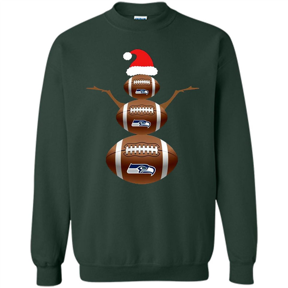 Seattle Seahawks NFL Dabbing Snowman Xmas