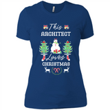 This Architect Loves Christmas Tree Shirt with Snowman