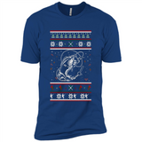 Christmas Ugly Sweater Fishing Ugly Christmas Sweater - Premium Short Sleeve T-Shirt