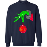 GRINCH HAND HOLDING CALGARY FLAMES GLITTER CHRISTMAS PINGPONG