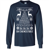 Oh Chemistry Tree Ugly Christmas Sweater - Long Sleeve T-Shirt