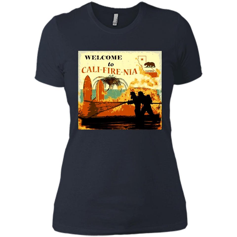 Paradise California Camp Fire Youth T-Shirt PINGPONG - Ladies' Boyfriend T-Shirt