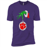 Amazing tee Clemson Tigers Glitter Grinch Monogram Ornament Christmas Gift - Premium Short Sleeve T-Shirt