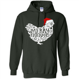 Chicken Christmas T Shirt Merry Chickmas Santa Claus Gifts - Hoodie
