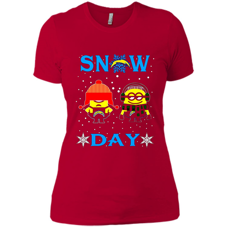 Snow Day Shirt For Los Angeles Chargers Vs Minion Fans pingpong