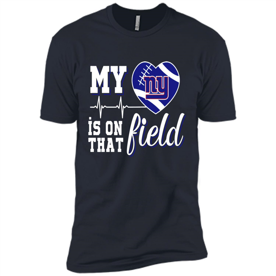 New York Giants Football My Heart is on that Field - Premium Short Sleeve T-Shirt