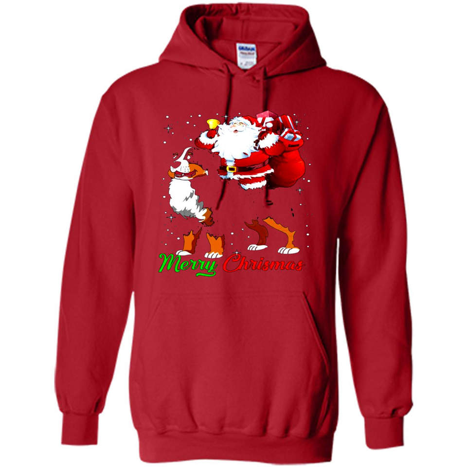Merry Christmas Santa Claus With Big Dog sweater PINGPONG