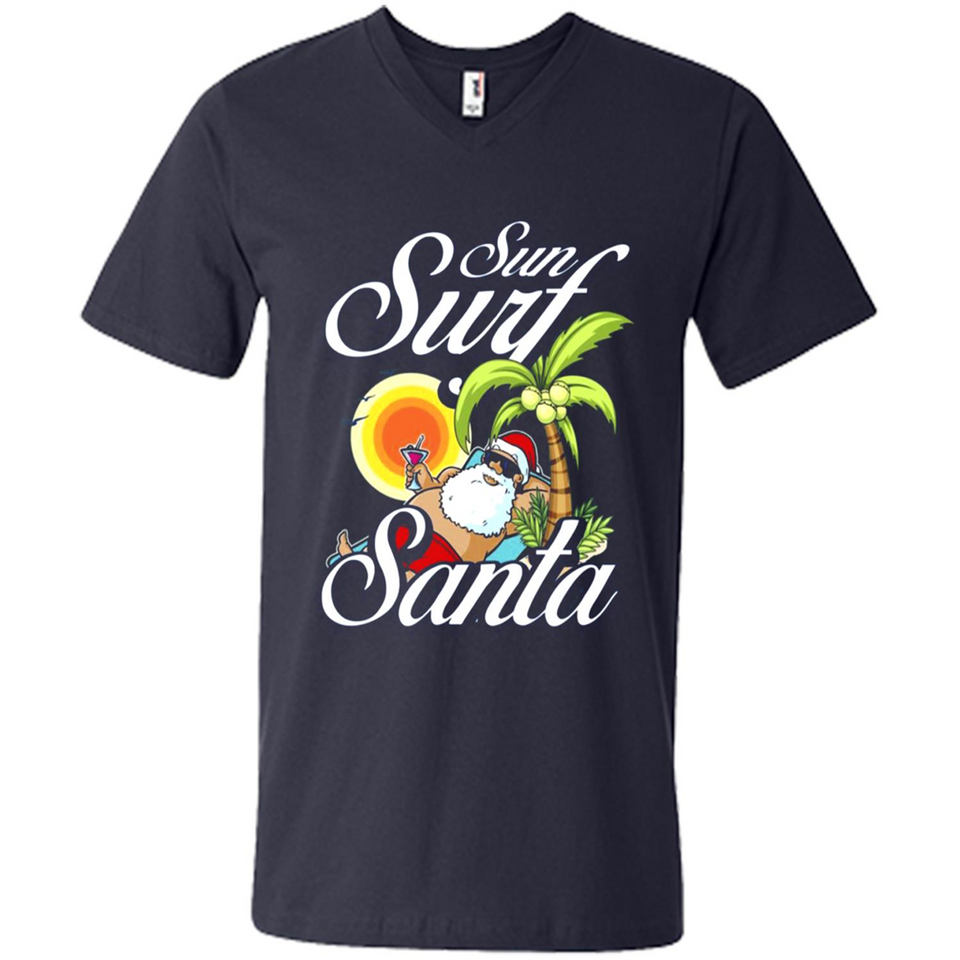 Sun Surf Santa - Men's V-Neck